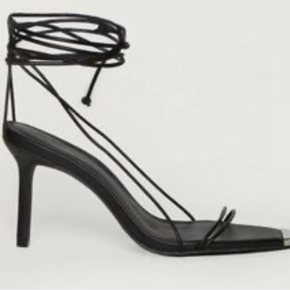 Elegant Black Strappy Heels